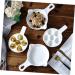 MAGICLULU Snail Plate 3 Pcs Baked Snails White Ceramics Cauliflower Oven Ceramic Snail Dish 21X16.4CMx3pcs Whitex3pcs - Buy Online on GoSupps.com