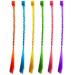 Super Z Outlet Nylon Clip Snap-On Children Diva Neon Colors Braided Hair Extension Highlight Kit for Birthday Party Favors Makeover Costume Decorations Toys (12 Pack)