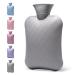ANMIA Extra Large Hot Water Bottles for Pain Relief Hot Water Bags for Bed Warming Dog Cat 2Liter Eco Non Toxic Rubber.Silicone (Grey) Grey Without Cover