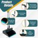 Broom and Dustpan Set with Long Handle Stainless 180 Rotating Sweeping Brush and Dustpan with Comb Teeth Cleaning Tools Black Blue - Buy Online on GoSupps.com