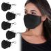 Ansta 5 pieces of fabric masks reusable fabric mask washable face mask washable reusable cotton face mask facial cover with breathable comfort for unisex