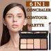 Buy 6 Color Correcting Concealer Contour Palette - Multi-Colored Makeup Kit with Brush for Flawless Contouring & Highlighting - Ships Worldwide - Buy Online on GoSupps.com