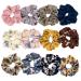 12PCs Scrunchies hair tie hair tie elastic hair tie velvet scrunching rubber bands hair bands scrunching set for women or girls