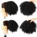Ponytail Extension Drawstring Ponytail Hair Extension Hairpieces For Women 10inch Short Kinky Curly Synthetic Afro Puff Curly Ponytail Hair Extension(White) 10inches White - Buy Online on GoSupps.com