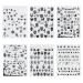 Halloween Nail Art Stickers Glow in The Dark Nail Decals 3D Self-Adhesive Fluorescent Nail Stickers Skull Spider Witch Ghost Pumpkin Bat Snake Nail Design Halloween decorations