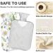 NAANLE Hot Water Bottle with Cover - Watercolor Daisies 2L Large Warm-Up Bag for Menstrual Cramps Pain Relief & Heat Therapy - Ideal for Hands & Feet - Buy Online on GoSupps.com