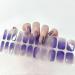 CBOIC Half hardened UV Gel Strips 22PCs UV Gel nail film Self-adhesive long-lasting Gellack Wraps for nail gel nail foils UV hardening nail polish stripes (purple glitter gradient)