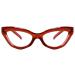 Eyekepper Cat-eye Style Reading Glasses for Women Chic Readers Red 4.0 x