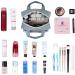 Large Travel Toiletry Bag Organizer - Greyish Blue Makeup & Cosmetic Bag for Women - Buy Online on GoSupps.com