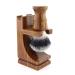 Premium Shaving Razor & Brush Stand - Walnut Finish | Universal Holder - Buy Online on GoSupps.com