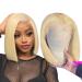 Dorosy Hair Transparent Lace Blonde Bob Wig Human Hair 13x4 613 Lace Front Wig Human Hair Wigs for Black Women Short Bob Wig Pre Plucked with Baby Hair(8 inch) Blonde 8 Inch