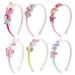 Fishdown Girls Glitter Headbands Toddler Sequin Head Bands with Teeth Non-slip Glitter Headband Hairband for Girls and Kids(6Pcs) Multicolor