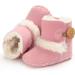 EDOTON Baby Warm Booties with Button Design | Soft Non-slip Sole Snow Boots for 0-6 Months | Pink - Buy Online on GoSupps.com