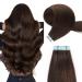 Yilite tape extensions real hair dark brown 65cm 20 pieces/pack 60g tape in extensions real hair invisible silky straight skin weft tape in naturally extensions (65cm #2 dark brown) 65 cm #2 dark brown