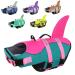 Cit toile life jacket dog sharks light and safe for water sports dog swimming vest with handle and reflective for small medium and large dogs denim blue m m pink+blue