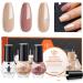 Modelones Nail Polish Set 3 Colors Brown Nude Nail Polish Base and Top Coat & Remover Pads Bubble Natural Skin Tone Glitter Nail Polish Finger Nail Polish Manicure Diy Nail Art Salon Home - Buy Online on GoSupps.com