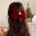 Velvet Bow Hair Clip Red Hair Bow Christmas Hair Bows French Hair Bows Comfortable Wear & Soft Hair Bows for Women & Girls Red Velvet Hair Bow Hair Bow Large Hair Bow (Red) - Buy Online on GoSupps.com