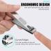 Sturdy Stainless Steel Nail Clippers Set for Men & Women - Ingrown Toenail & Fingernail Cutters with Sharp Curved Blades - Silver - Buy Online on GoSupps.com