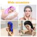 6-Piece Extra Large Satin Bonnet Set for Women with Long Curly Hair - Silk Night Sleep Cap for Braids - Solid Color - Elastic Band for Comfort - Buy Online on GoSupps.com