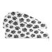 Black Graffiti Paw Dry Hair Cap 2 Piece Quick Drying Towel Set with Button Headband Super Absorbent Soft & Comfortable