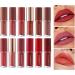 Matte Liquid Lipstick Set 12 Long-Lasting Shades of Lipstick Waterproof Makeup Kit Matte Cream with Non-Stick Cup | Anti-Smudge Cosmetic Set - Buy Online on GoSupps.com