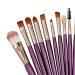 20pcs Professional Makeup Brush Kit - Soft Fiber Cosmetic Brushes for Eyeshadow & Loose Powder - Portable Beauty Tools in Purple - Buy Online on GoSupps.com