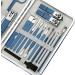 Manicure Set Stainless Steel Nail Tools Man and Woman Built-in Nail Files Portable Travel 18-Piece Blue Black Manicure Nail Clippers Kit (Color : Pink) - Buy Online on GoSupps.com