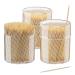 1500 Count Bamboo Wooden Toothpicks Wood Round Double-Points Tooth Picks Double Pointed