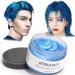 Blue Hair Color Wax Temporary Modeling Natural Color Hair Dye Wax Unisex One-time Hairstyle Cream Styling Wax for Party Cosplay Halloween Masquerade