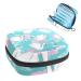 Women's bonds Storage pockets Stillpad holder white swan pink flowers blue background portable period kit bag feminine product bag for women girls color1