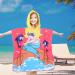 FEBE Children's Bath Poncho Towel with Hood | Toddler Mermaid & Dolphin Bathrobe Perfect for Fun & Drying! - Buy Online on GoSupps.com