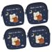 Healeeved 4 pieces aunt's towel-storage pocket dead organizer insert portable bags for women's bandages decorative etui from the time tampon wear cotton student household products marineex4stk 13x13cmx4pcs