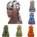 Soapow 1PC Fashion Camo Print Tail Pirate Hat with Long Tail Headwear Head Wrap for Mens Silky Durag Hair Accessories One Size Grey Camouflage - Buy Online on GoSupps.com