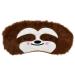 Eye Mask for Sleeping Ulife Mall Cute Sloth Funny Animal Soft Fluffy Plush Sleep Mask Novelty Blindfold Breathable Silk Eye Cover for Women Men Girls Kids Night Nap Travel Meditation - Brown Brown_sloth