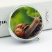 Wildlife Animal Snail Print Round Pill Box - 3 Compartment Decorative Portable Pill Organizer - Metal Pocket Medicine Storage - Buy Online on GoSupps.com