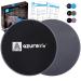 Azurelife training core glider double-sided exercise discs use on carpet or hardwood floors light and portable perfect for abdominal and trunk training gray