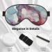 Abstract Marble Print Light Blocking Eye Mask - Soft Adjustable Sleep & Travel Eye Cover in Black - Buy Online on GoSupps.com
