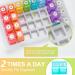 Yewltvep Monthly Pill Organizer - 2X Daily 30-Day Medication Tracker with Travel Case 32 Compartments - Convenient White Pill Box - Buy Online on GoSupps.com