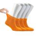 Cosyfeel Women Loose Diabetic Socks | 4-Pack Neuropathy Ankle Socks for Ladies | Super Soft Eco-Friendly Bamboo Material | Durable with Seamless Toe | Multicolour Patterns | 4 Seasons 4-7 ORANGE PEEL