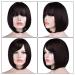 Buy Sofeiyan 11-Inch Short Straight Bob Wig with Pony Synthetic Daily & Party Hair Wig for Black Women in Dark Brown Dark Auburn & Dark Chestnut Brown - Buy Online on GoSupps.com