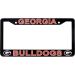 Georgia Bulldogs License Plate Frame Cover Black Slim Design 12.25 x 6.25 | EliteAuto3K Perfect Gift for Sports Fans - Buy Online on GoSupps.com