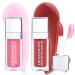 FANXITON Lip Oil Set - Hydrating Tinted Gloss Duo in Cherry Pink and Sexy Red | Non-Sticky Lip Plumper and Revitalizing Care Oils - Buy Online on GoSupps.com