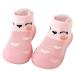 Babyio Baby Sock Shoe - Anti Slip First Walking Toddler Shoes for Boys & Girls - Soft Breathable Cotton Socks - Pink Pink 18-24 Months