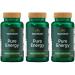 Swanson Pure Energy Metabolism Concentration Mental Focus Mood Support Stress Management Adaptogenic Herbs Herbal Supplement 60 Veggie Capsules (Veg Caps) Vegan (3 Pack)