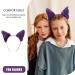 Healeved Faux Fur Cat Ears Headband - Purpless Halloween Headband for Women Soft Fabric Plush Fox Ears Headband for Halloween Thanksgiving Party Cosplay - Buy Online on GoSupps.com