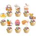 12Piece Easter Party Cake Decorations Easter Cupcake Toppers Festive Rabbit Gnomes Embellishments Dessert Decorations Decorating Accessories - Buy Online on GoSupps.com