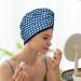 Blue Gingham Microfiber Hair Towel | Super Absorbent Quick Dry Wrap for Long Curly & Thick Hair - Soft Coral Velvet - Buy Online on GoSupps.com