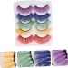 minkissy 10 Pairs Fake Eyelashes Colorful Eyelashes Halloween Eyelashes Fluffy Faux Eyelashes Rainbow Lashes Colored Lashes White Outfit Dense Eyelashes Imitation Bulk 3d Extend - Buy Online on GoSupps.com