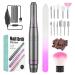 Portable Electric Nail Drill  Professional Electric Nail Drill for Acrylic Nails Gel  Low Vibration Safe  20000 RPM Adjustable Speed File for Home Salon Use Grinding Polishing Trimming Purple Grey