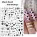 Heart Nail Stickers - 6 Sheets 3D Self Adhesive Decals for Women - Black Red Love Angel Cupid Designs - DIY Valentines Manicure Decor - Buy Online on GoSupps.com
